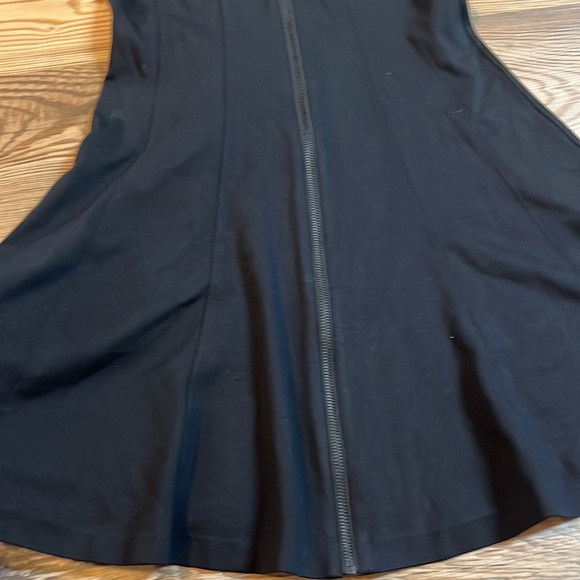 THEORY Bonbi Dress Black Zipper Front Fit and Flare - Picture 5 of 6